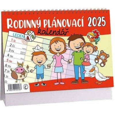 stolní Rodinný plánovací / 23cm x 16cm / K762 2025 – Zboží Mobilmania