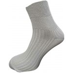 Ponožky 100% bavlna ČESKÁ VÝROBA jemný lem žebrované tmavě šedá – Sleviste.cz