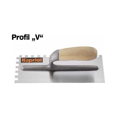 Hladítko ocelové zubové dřevěná rukojeť 280 x 120 / V 10 mm KAPRIOL – Hledejceny.cz
