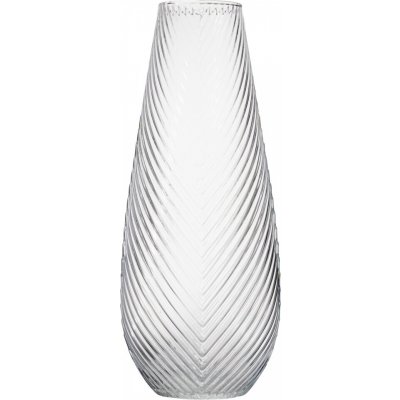 Skleněná váza s moderním embosovaným vzorem – Ø19 × 50 cm – Zboží Dáma
