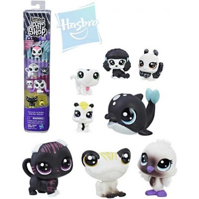 Hasbro Littlest Pet Shop Černobílý set 8 ks zvířátek – Zboží Mobilmania