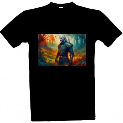 Tričko s potiskem Triko The Witcher Geralt pánské černá – Zboží Mobilmania