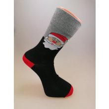 Dospělé ponožky Mikuláš černá/šedá