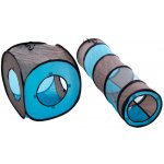 Tunel pro kočky Connect 2 v 1 - 1 sada (1 tunel + 1 kostka) – Zboží Dáma