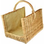 Vingo Světlý hranatý koš na dřevo s pytlovinou 50 x 36 cm – Zboží Dáma Vingo Světlý hranatý koš na dřevo s pytlovinou 50 x 36 cm – Zboží Dáma