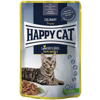 Happy Cat MEAT IN SAUCE Culinary Land Geflügel 85 g