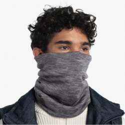 Buff Wool Heavyweight Neck Warmer multifunkční šátek stripes fog grey 2022