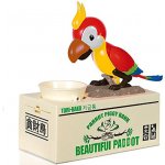 Pokladnička na mince hladový papoušek červený – Zboží Dáma