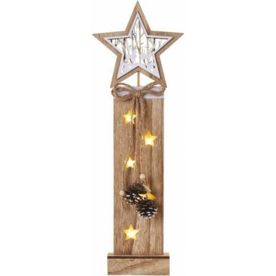 Emos DCWW10 LED dekorace dřevěná hvězdy 48 cm 2x AA – Zbozi.Blesk.cz