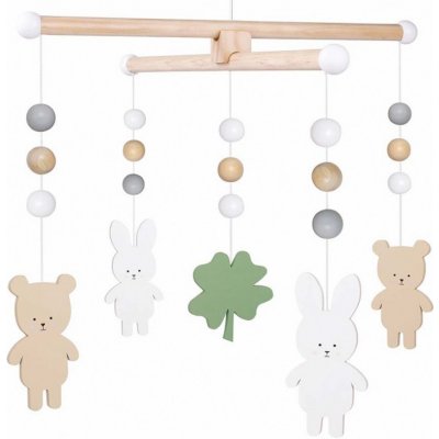 JaBaDaBaDo dřevěný kolotoč Medvídek zajíček – Zboží Mobilmania