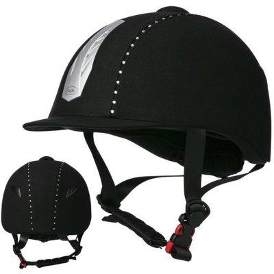 Choplin Jezdecká helma Aero Strass VG1 černá – Zboží Mobilmania