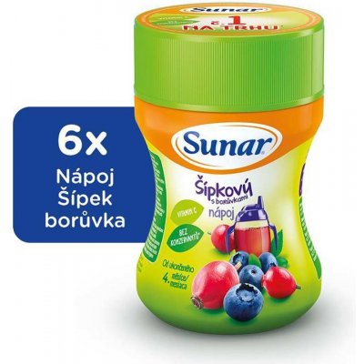 Sunárek Rozpustný nápoj jahodový 6 x 200 g – Zbozi.Blesk.cz