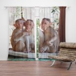 Sablio Závěs Opičky: 2ks 140x250cm – Hledejceny.cz