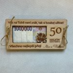 Dekorace z Česka Milion korun k narozeninám Jubileum: 60, Varianta: Vlastní podpis - (podpis pište do poznámky) - PLATBA PŘEDEM! – Zboží Mobilmania