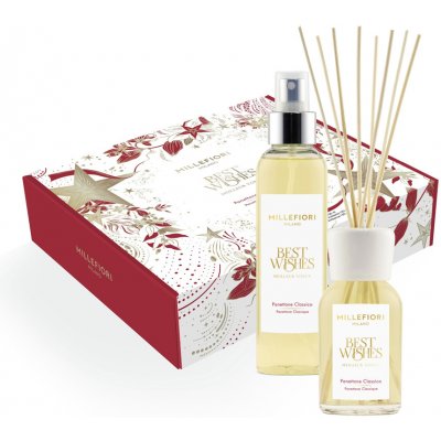 Millefiori Milano Vánoční dárková sada difuzér 100 ml a bytový sprej 150 ml Panettone Classico – Zboží Dáma