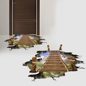 3D samolepky na podlahu - propast