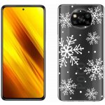 mmCase Gelové Xiaomi Poco X3 Pro - bílé vločky na průhledném pozadí – Zboží Živě