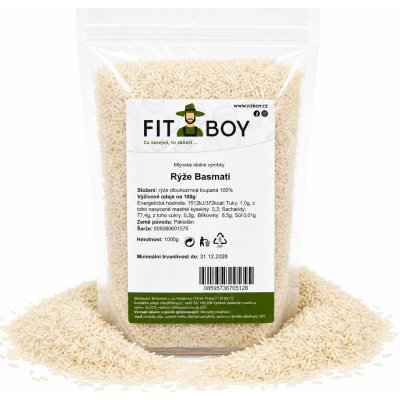 Fitboy Basmati rýže 1 kg – Zbozi.Blesk.cz