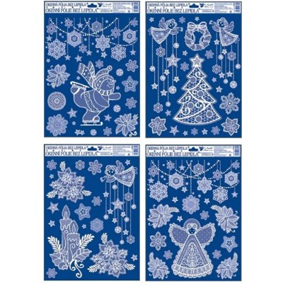 Anděl Vánoční okenní dekorace krajka 42x30 cm 939798 – Zboží Dáma