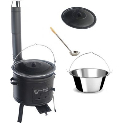 Pro-Tech CHEF Sestava na guláš s nerezovým kotlíkem 22l 40693 – Zboží Dáma