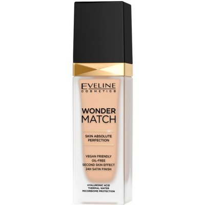 Eveline Cosmetics Wonder Match dlouhotrvající tekutý make-up s kyselinou hyaluronovou 10 Light Vanilla 30 ml – Hledejceny.cz