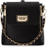 Monnari elegantní dámský batoh městská kabelka 2v1 kabelka poštovní taška a batoh v jednom nubuková semišová černá – Zboží Mobilmania