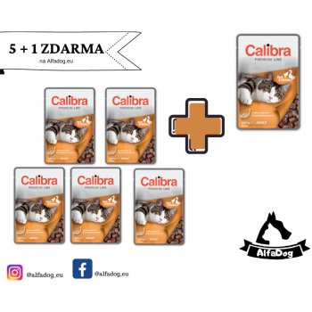 Calibra Premium Adult Duck & Chicken 6 x 100 g