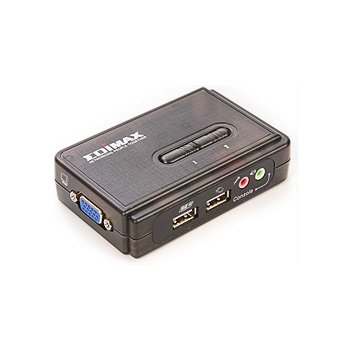 Edimax EK-UAK4 KVM přepínač, 4 porty, USB, desktop + 4x KVM kabel