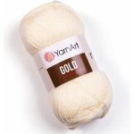 Pletací příze YarnArt GOLD 9525 smetanová, efektní, 100g/400m – Zboží Mobilmania
