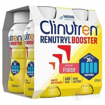 CLINUTREN RENUTRYL BOOSTER JAHODOVÁ PŘÍCHUŤ POR SOL 4X300ML – Hledejceny.cz