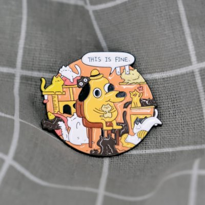 Pinarna Stressful „This is fine“ Vystresované „To je v pohodě“ – v kolečku plné koček větší – Zboží Mobilmania