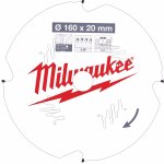 MILWAUKEE Kotouče pro okružní pily CSB P FC 160 x 20 x 2.2 x 4D 1 ks 4932471293 – Sleviste.cz