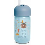 Suavinex lahvička s brčkem Forest modrá 340 ml – Zboží Dáma