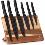 Klarstein Kissaki KG10 KissakiAcacia sada nožů magnetické držení nepřilnavý povrch vlnkový tvar – Zboží Dáma
