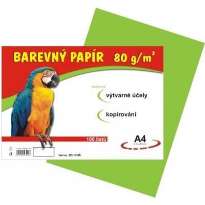 Barevný papír A4 100/80 g zelený Stepa s.r.o. – Hledejceny.cz