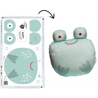 Panel na šití / Polštářek / Žabka – Zboží Mobilmania