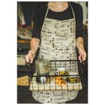 EVEI Zástěra do kuchyně Kava 70x70x32cm len a bavlna barevná – Hledejceny.cz