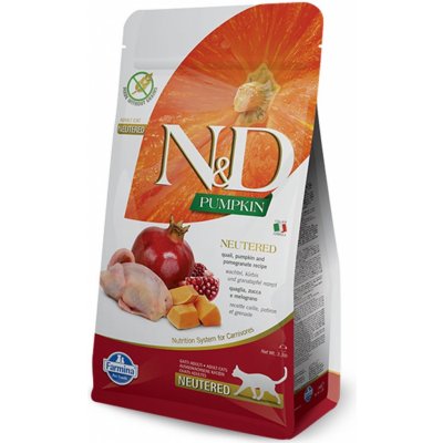 N&D Pumpkin Adult Cat Grain Free Neutered Quail & Pomegranate 5 kg – Zboží Dáma