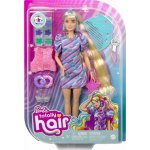 Barbie Totally Hair blondýnka v hvězdičkových šatech – Zboží Dáma