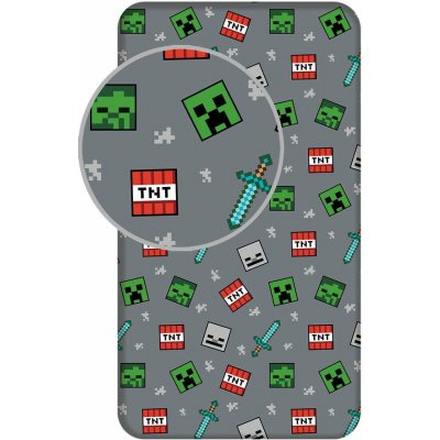 Jerry Fabrics Prostěradlo Minecraft We Got This 90x200x25 – Zboží Dáma