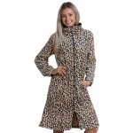 Hnědý tygrovaný dámský huňatý župan na zip 1Z1420 hnědá – Hledejceny.cz