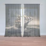 Sablio Záclony Plachetnice v rozbouřených vodách: 2ks 150x250cm – Hledejceny.cz