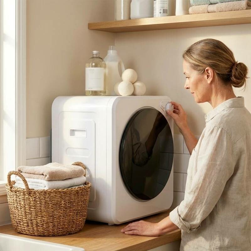 HOMCOM Mini sušička prádla s 5 programů 4kg