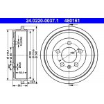 ATE brzdový buben 24.0220-0037.1 | Zboží Auto
