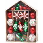 Vánoční ozdoby, 32ks, červeno-zeleno-bílé MagicHome – Zboží Dáma