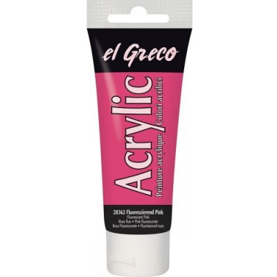 Kreul El Greco akrylová barva 75 ml fluorescenční růžová – Hledejceny.cz