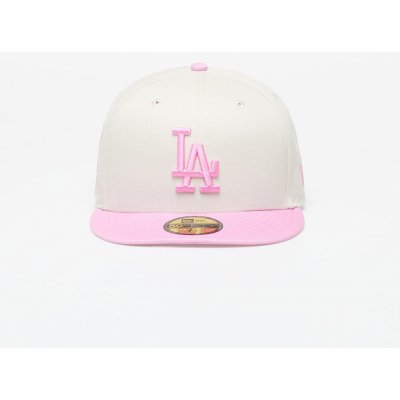 New Era Los Angeles Dodgers White Crown 59FIFTY Fitted Cap Ivory/ Pink – Zboží Mobilmania