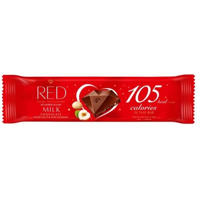 Red 75 Calories mléčná čokoláda s ořechy 26 g – Zboží Mobilmania