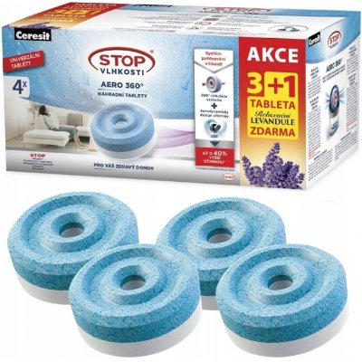 Ceresit Stop vlhkosti Aero 360 náhradní tablety 4 x 450 g – Hledejceny.cz