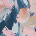 Takoy Počesaná teplákovina bavlněná s polyesterem růžovo modrý štětec MAXI – Sleviste.cz